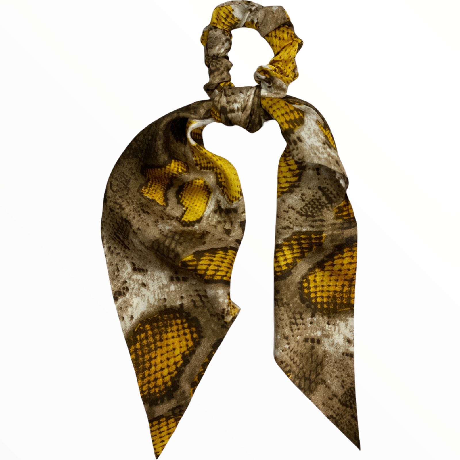 Safran snake-print hair elastic with foulard