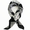 Black scarf with white roses