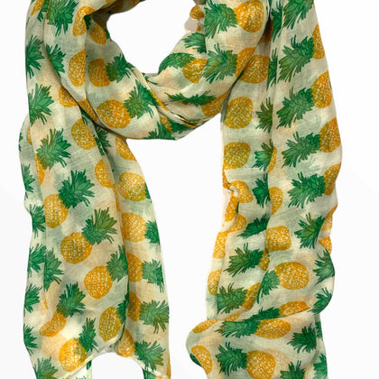 Yellow-green pineapple scarf