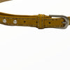 Safran eco leather belt with pearls