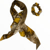 Safran snake-print hair elastic with foulard