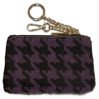 Purple carreaux leather key holder