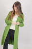 Pistachio long cardigan with pockets