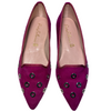 Ella vip violet leather loafers with silver moonlight details