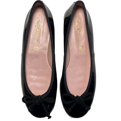 Rosario.Black leather shoe with 3,5cm rubber sole