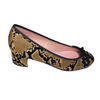 Joanna.Pretty ballerinas beige snake shoe with 4cm heel